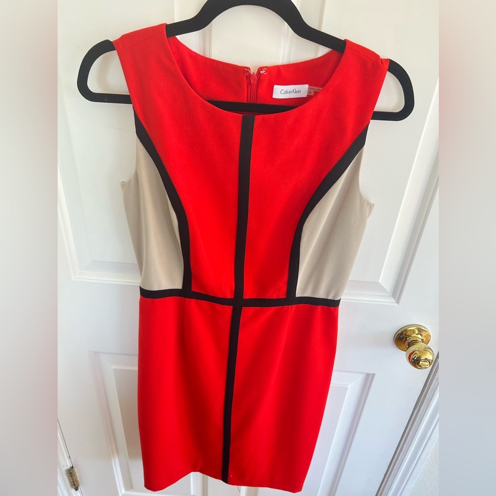 Calvin Klein color block dress